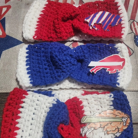 Buffalo Bills Kids Headband Set - Blue, Red, White - Picture 3 of 3